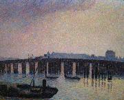 Camille Pissarro Old Chelsea Bridge painting